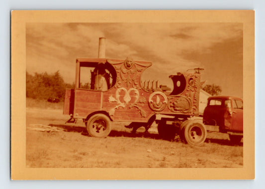 King Brothers Circus 1950s Photo Calliope Wagon Trailer 3.5 x 5
