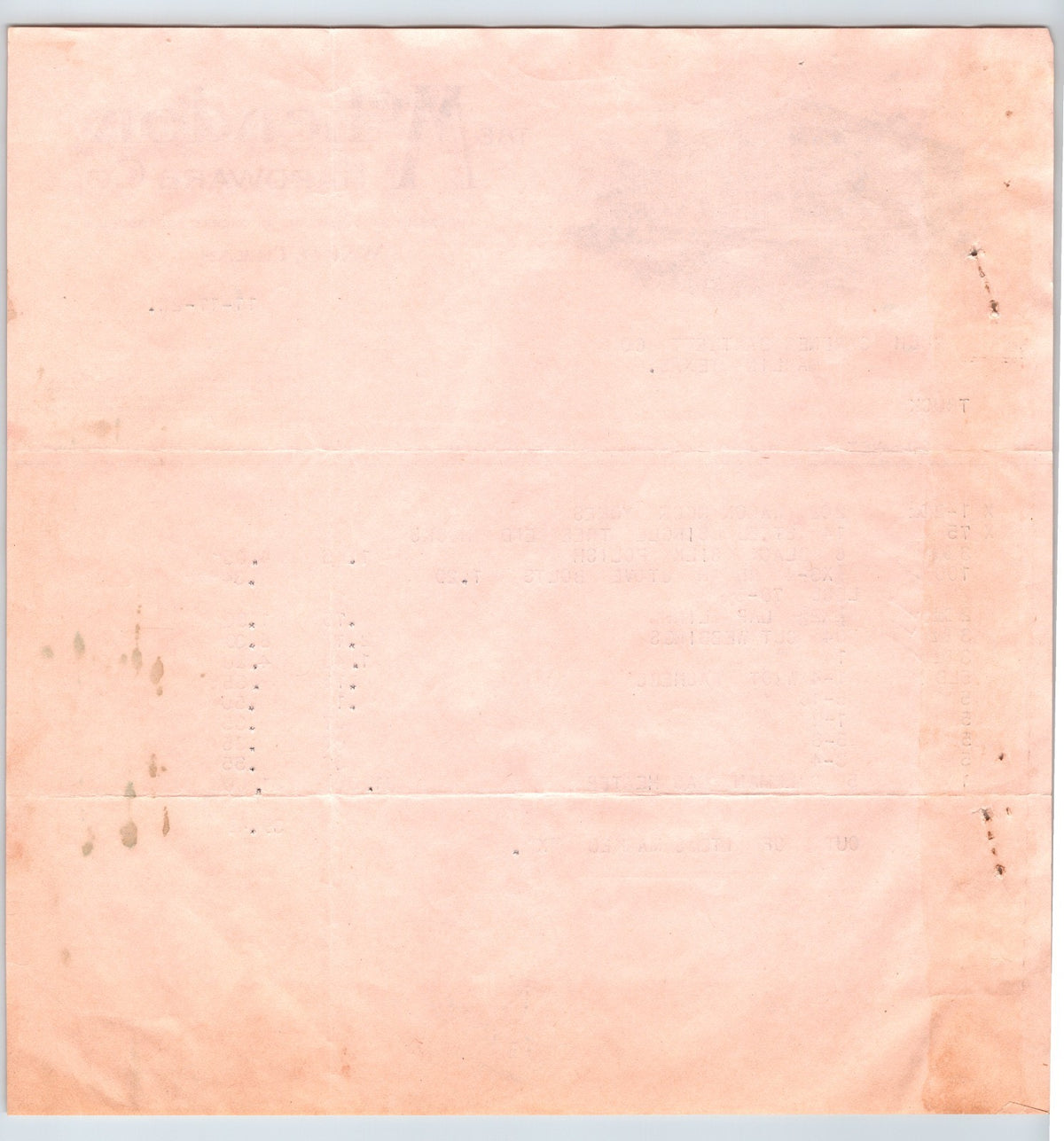 Waco Texas 1928 McLendon Hardware Invoice Coleman Gas Heater Billhead 8.5 x 7