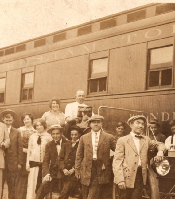 William Todd Show Circus Railroad Train Car Wanderlust 1910s Postcard RPPC AZO