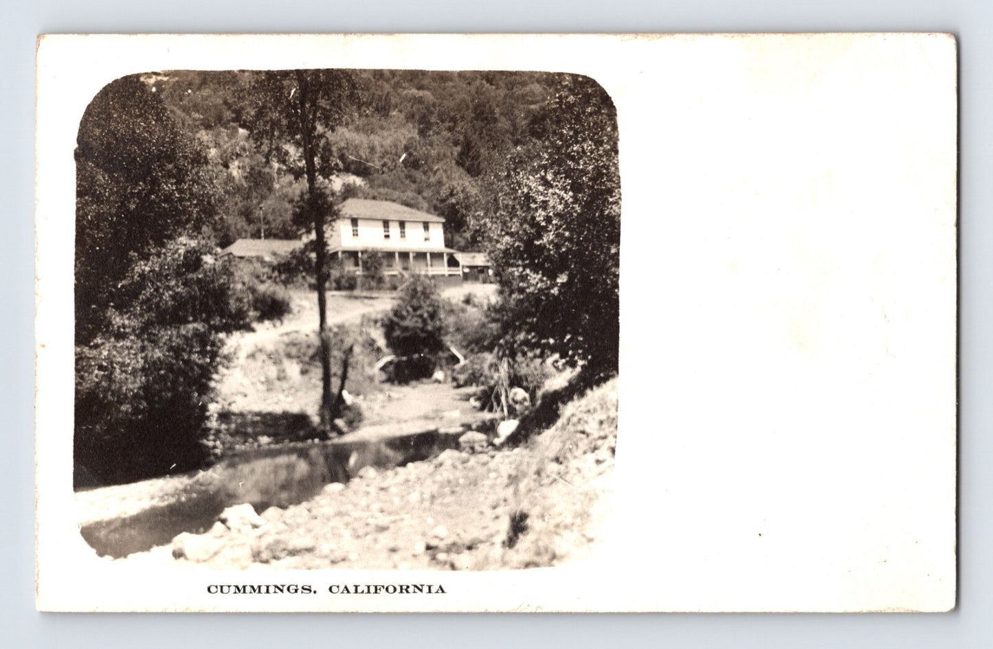 Cummings California Hotel Residence 1909 RPPC Postcard Posted Divided
