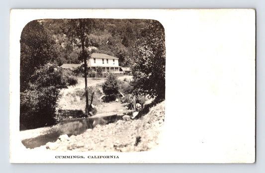 Cummings California Hotel Residence 1909 RPPC Postcard Posted Divided