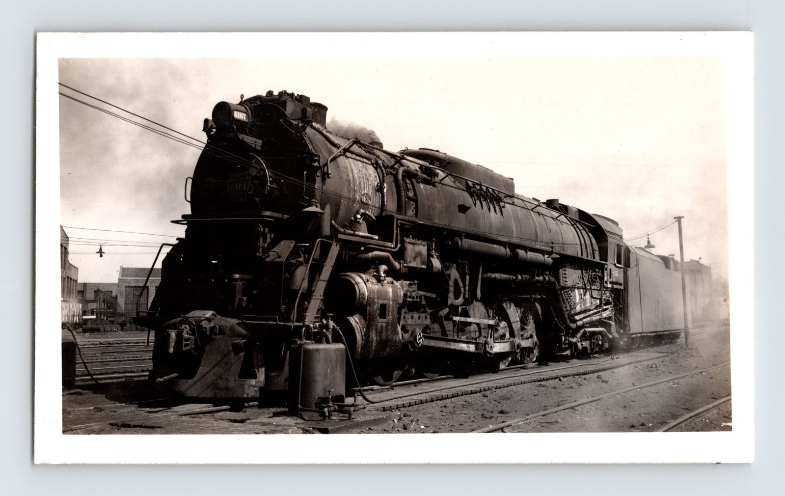 Pennsylvania Railroad 2-10-4 steam locomotive freight train Canton Ohio 1947 railroad photo
