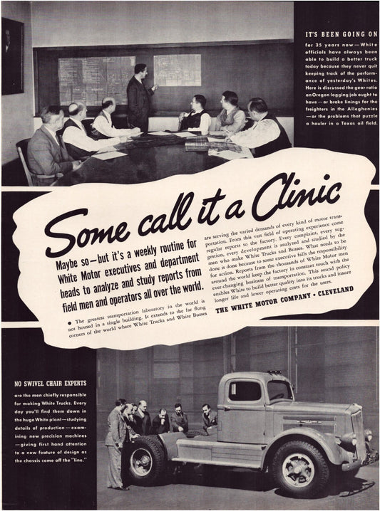 White Trucks Motors 1937 Heavy Duty Commercial Vehicle Print Ad 10.5 x 13.5